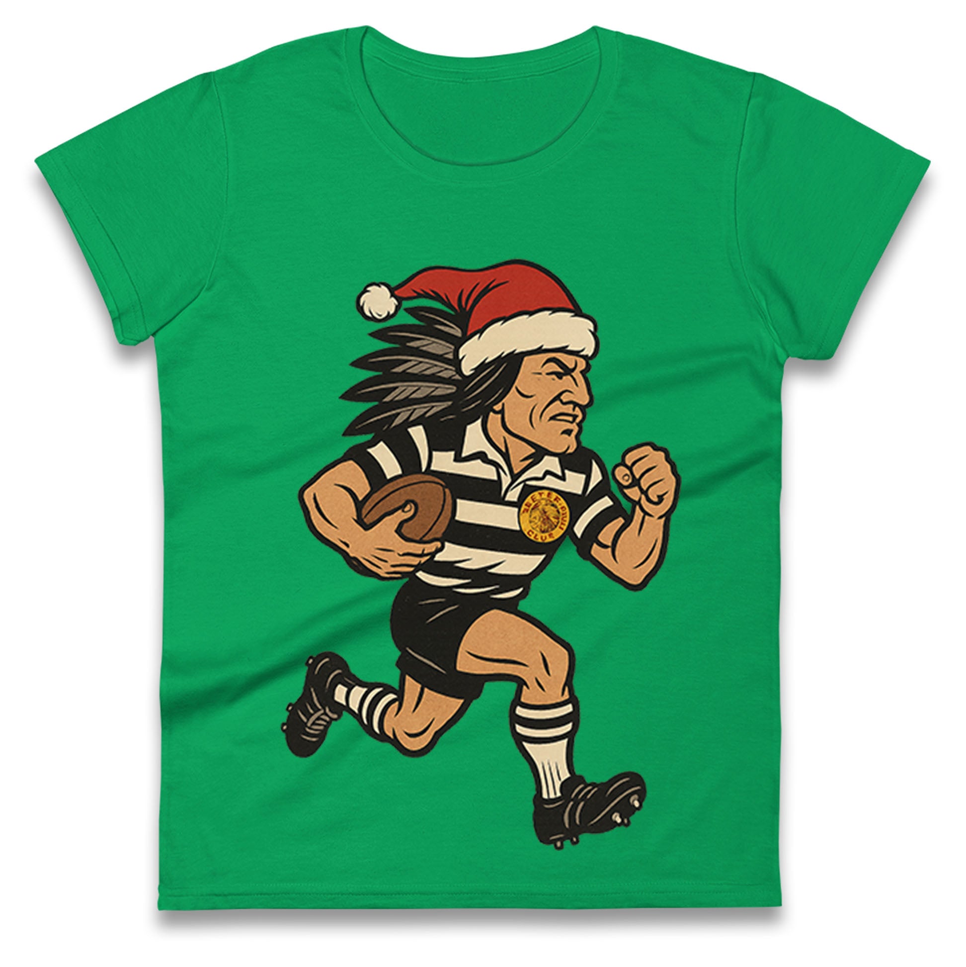 Newcastle Falcons Christmas Ladies T Shirt 