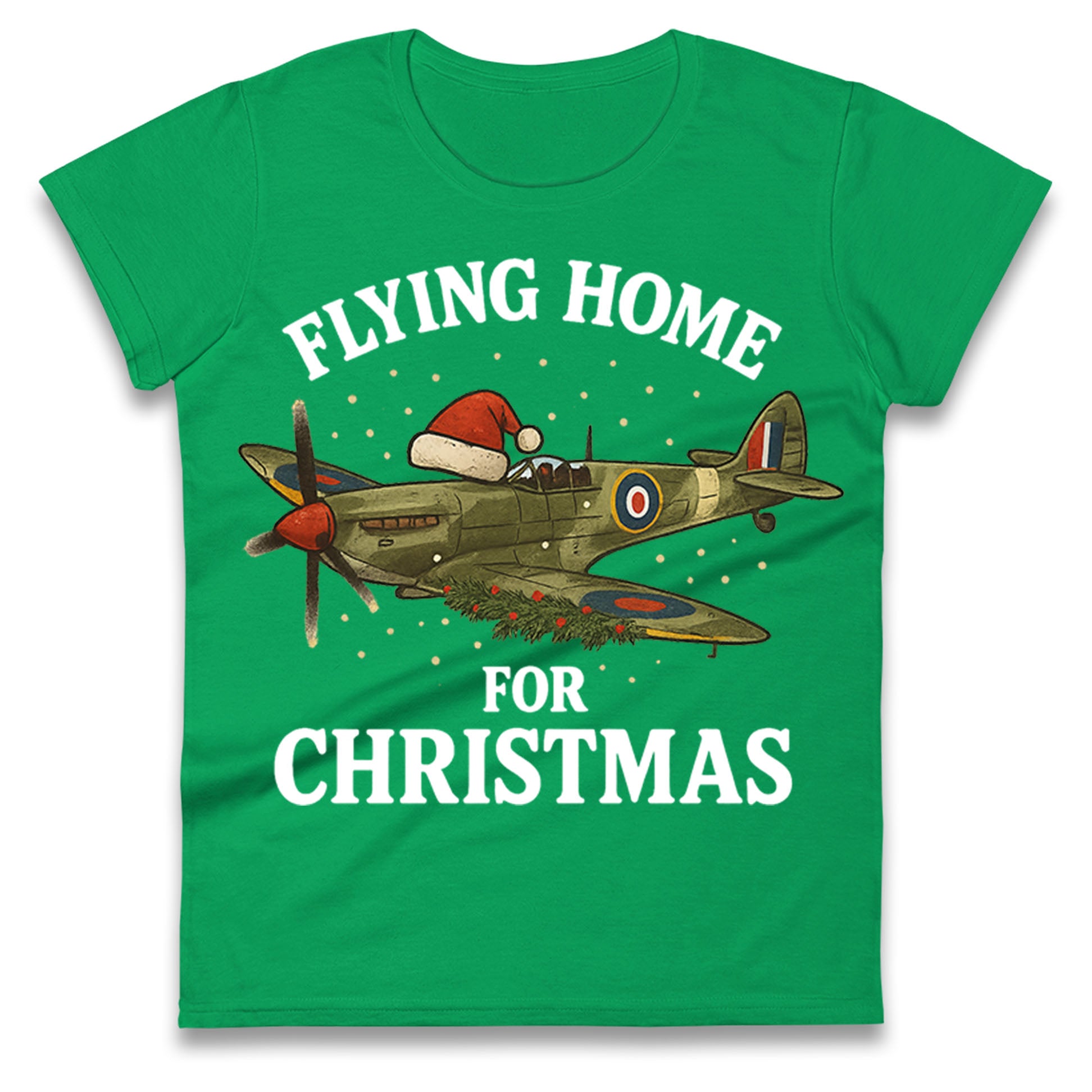 Spitfire Christmas Ladies T Shirt