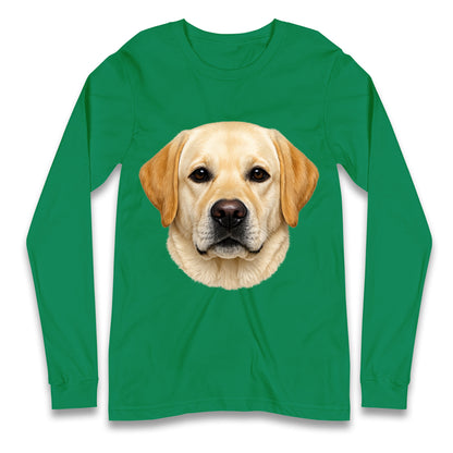 Labrador Dog Face Longsleeve T Shirt 
