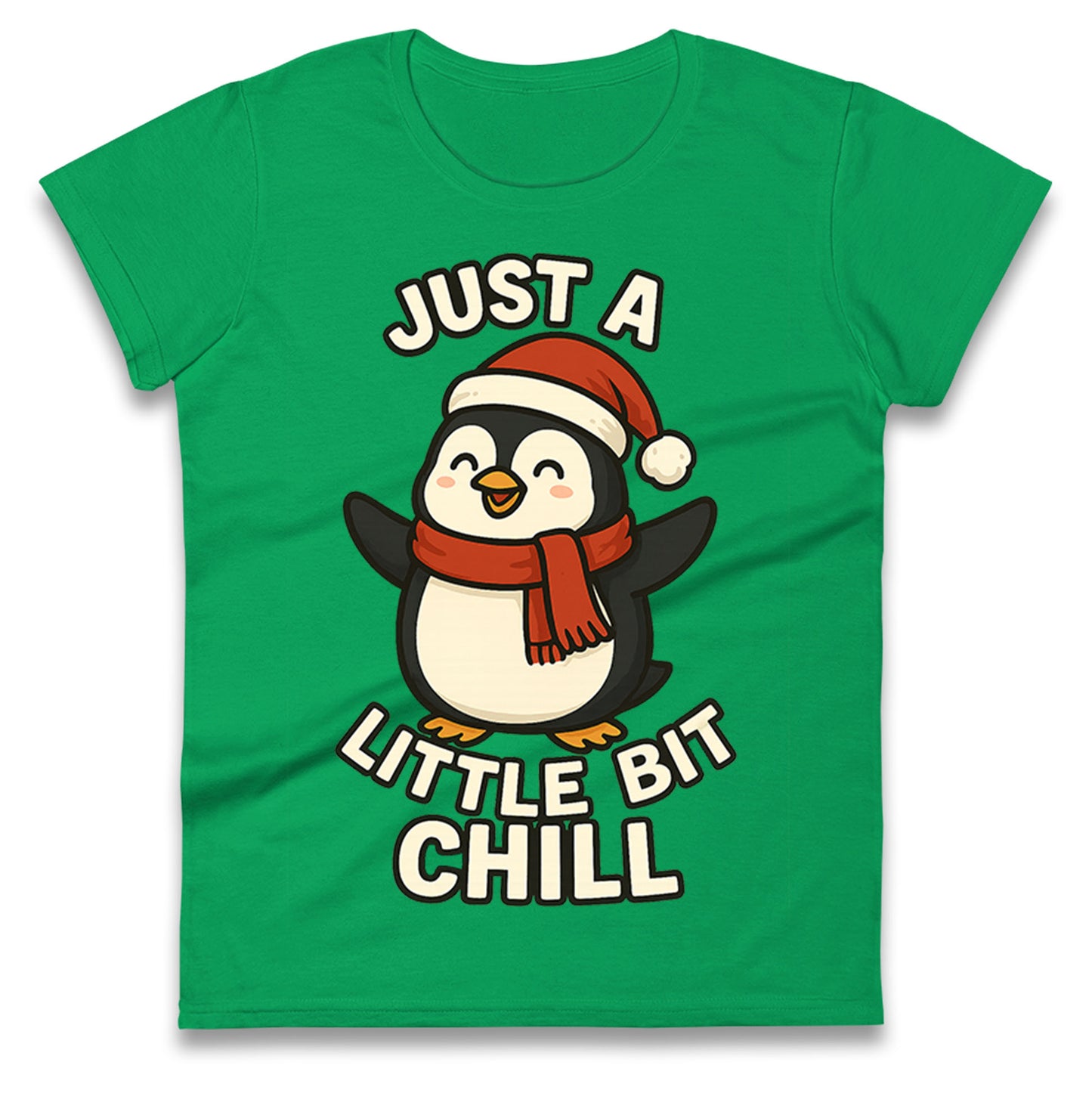 Penguin Christmas Ladies T Shirt