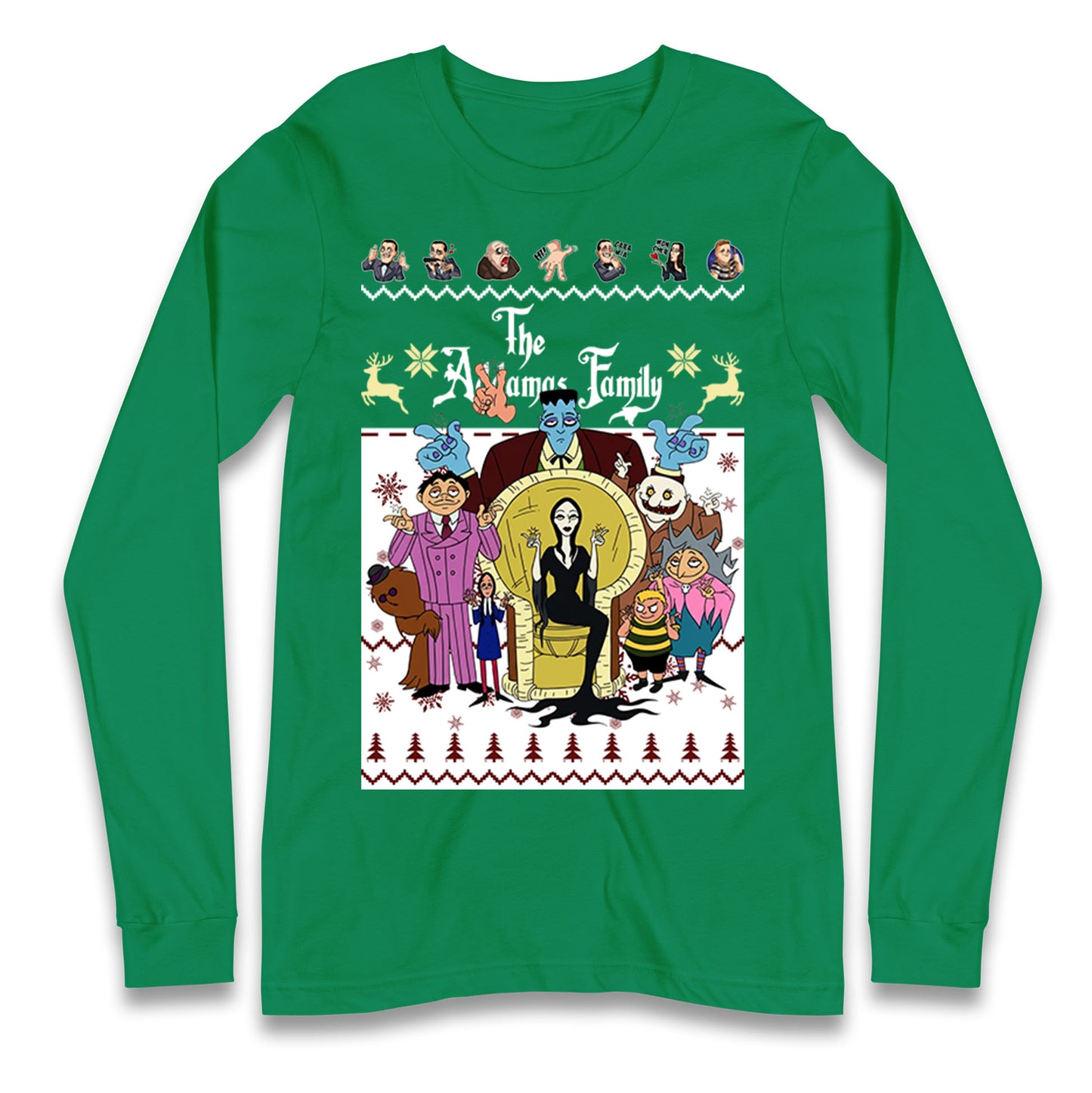 Scary Addams Christmas Longsleeve T Shirt