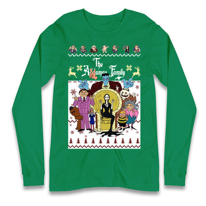Scary Addams Christmas Longsleeve T Shirt