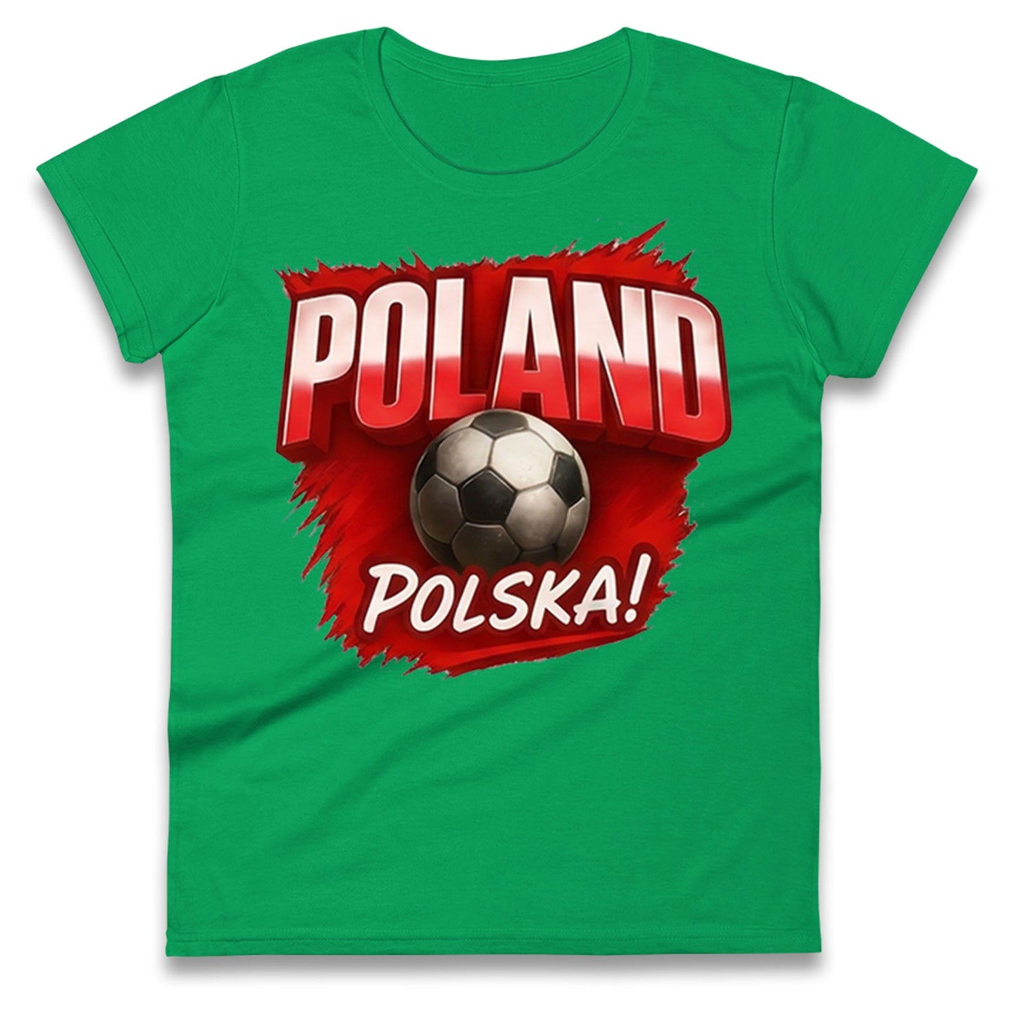 Poland Retro World Cup Ladies T Shirt