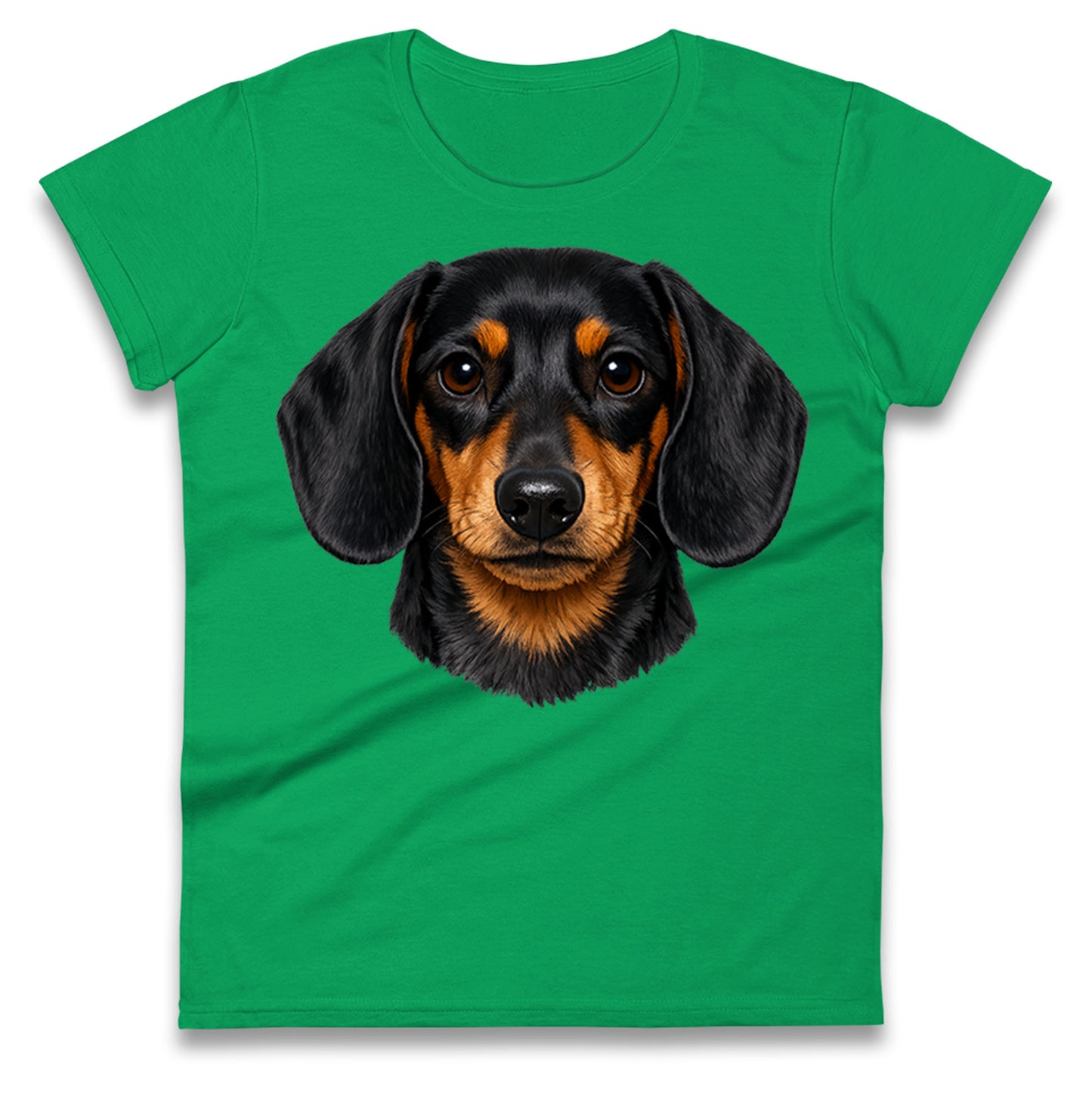 Dachshund Dog Face Ladies T Shirt