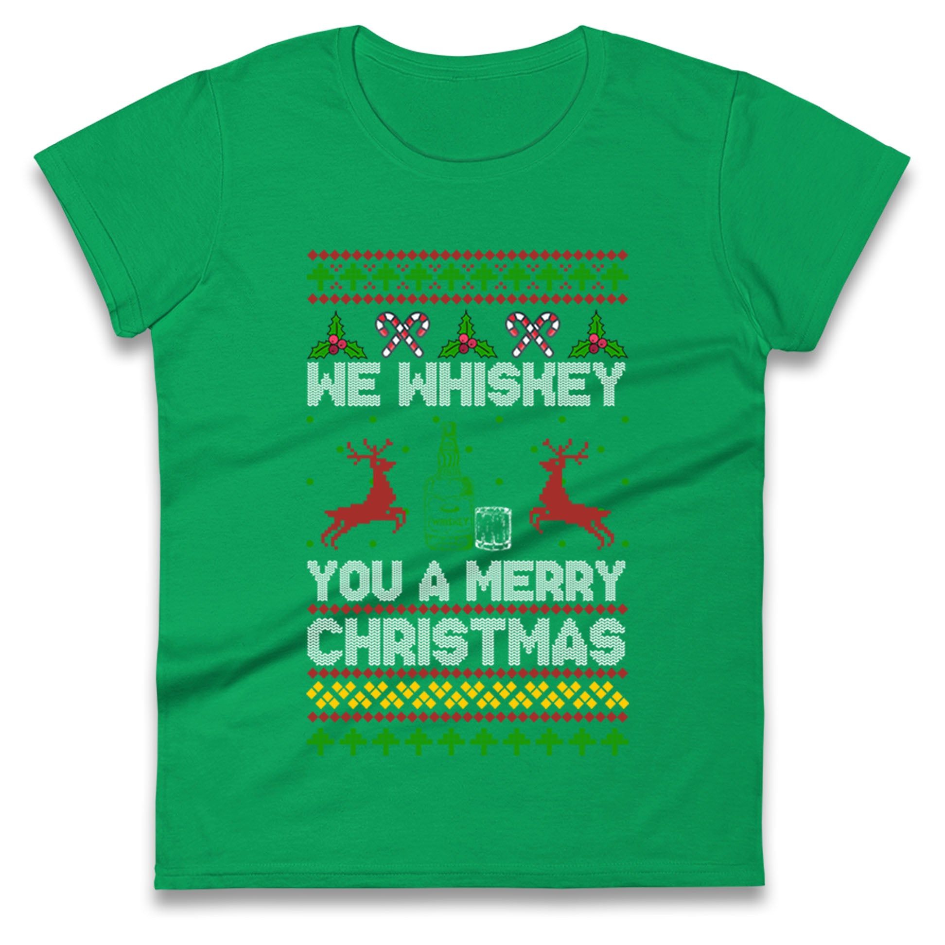 whisky Christmas Ladies T Shirt