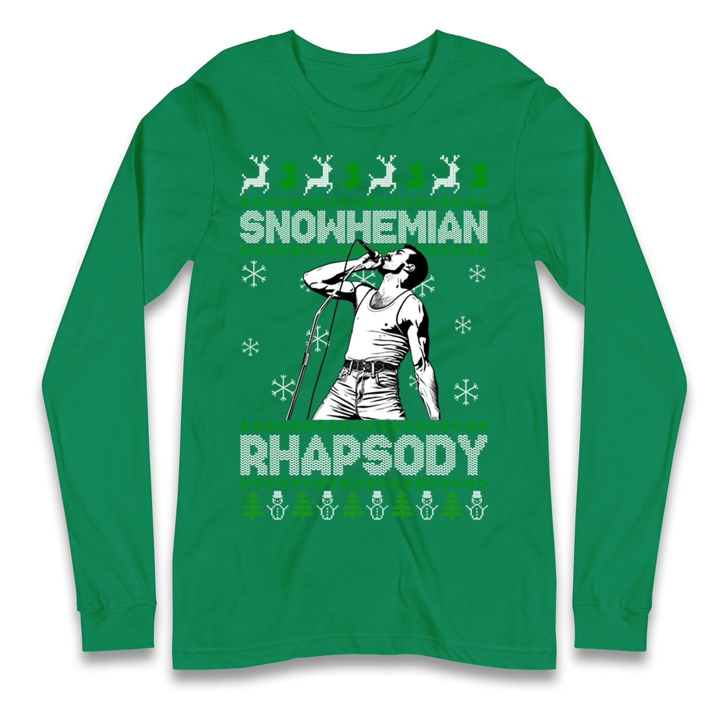 Freddie Mercury Christmas Longsleeve T Shirt