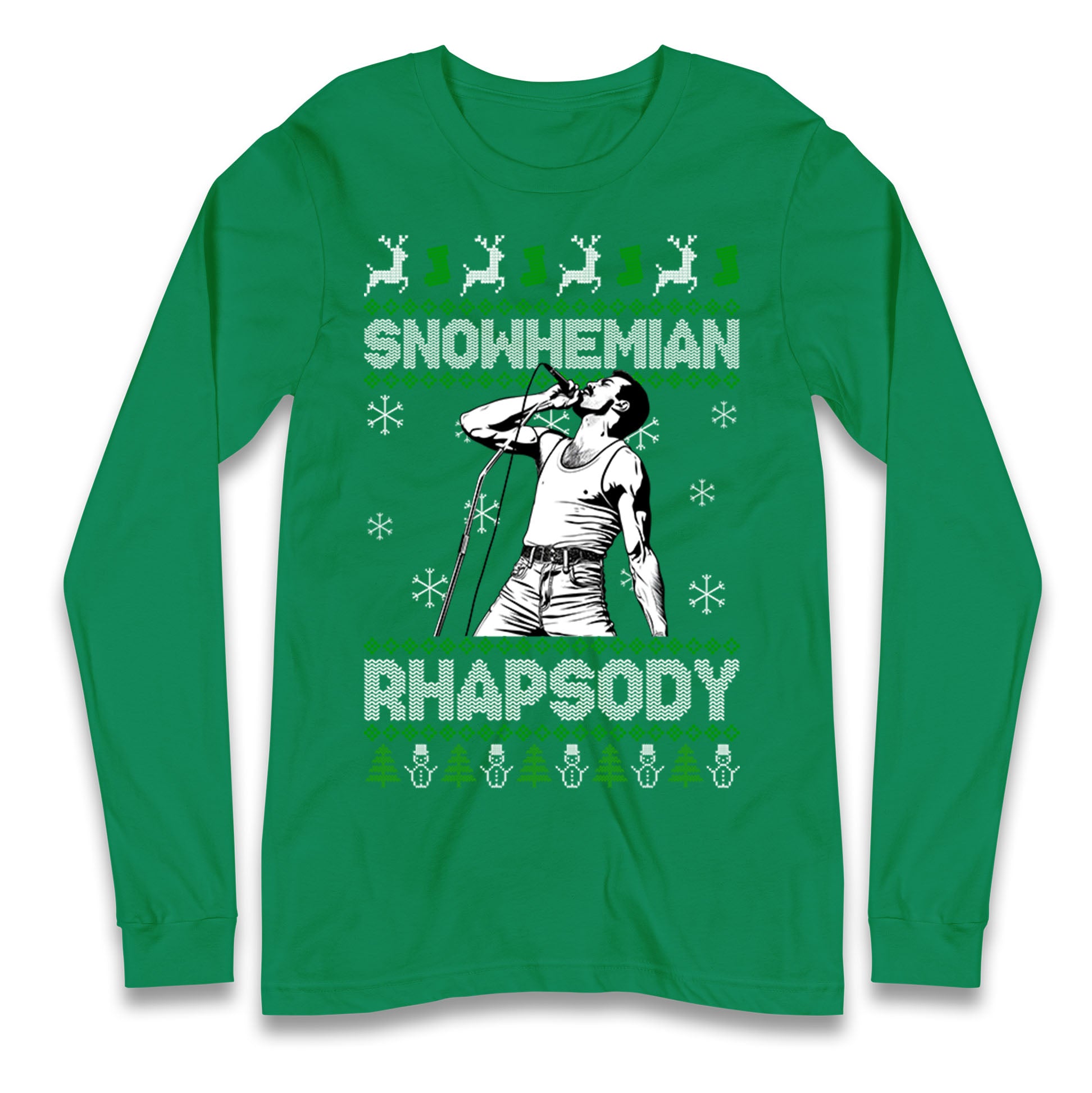 Freddie Mercury Christmas Longsleeve T Shirt