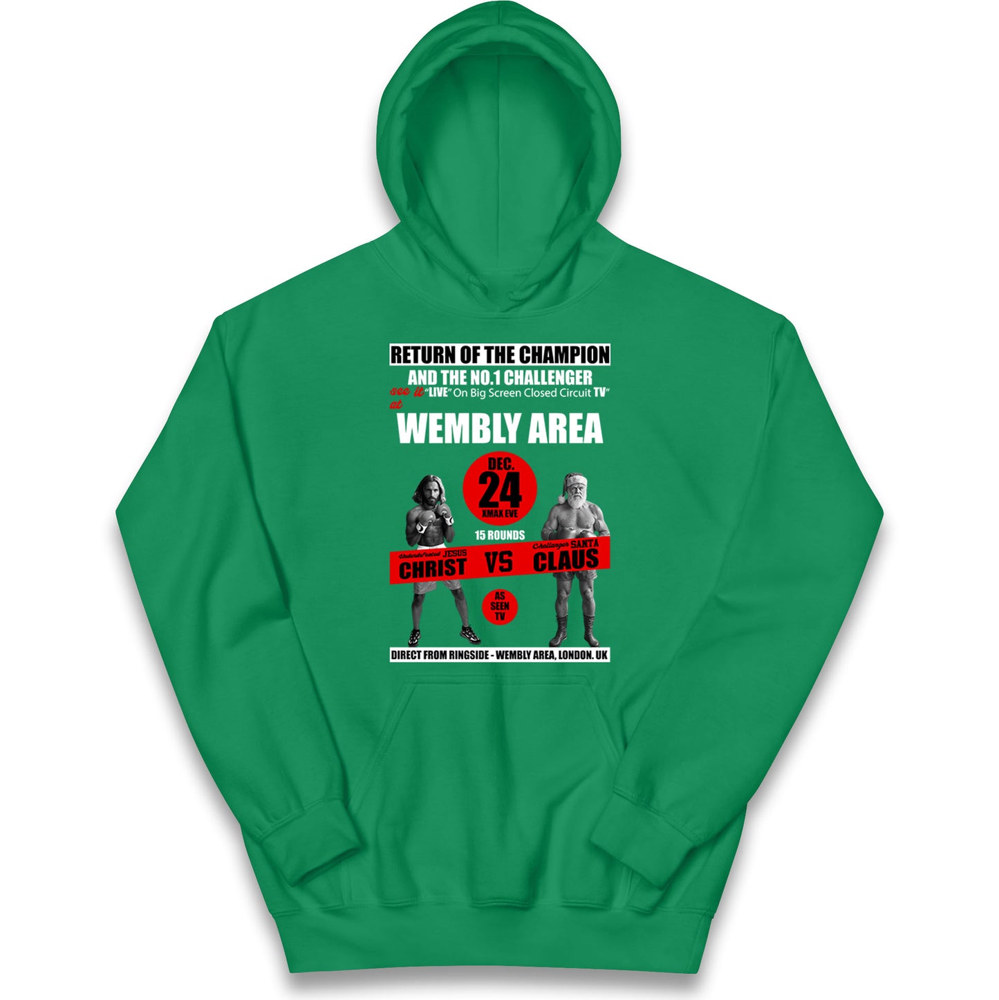Jesus Christ Vs Santa Claus Kids Hoodie