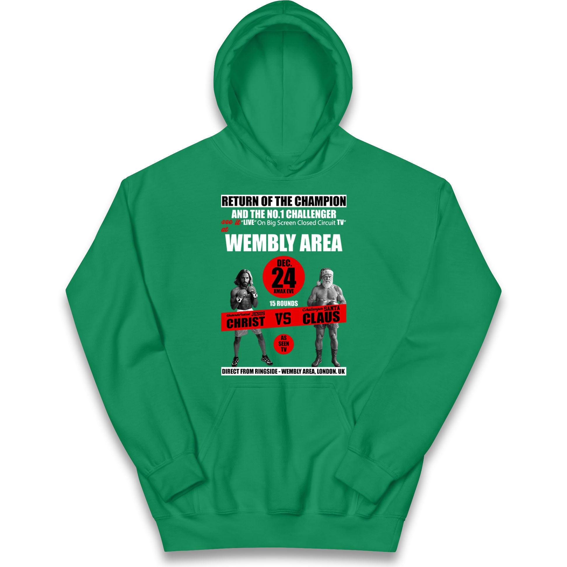 Jesus Christ Vs Santa Claus Kids Hoodie
