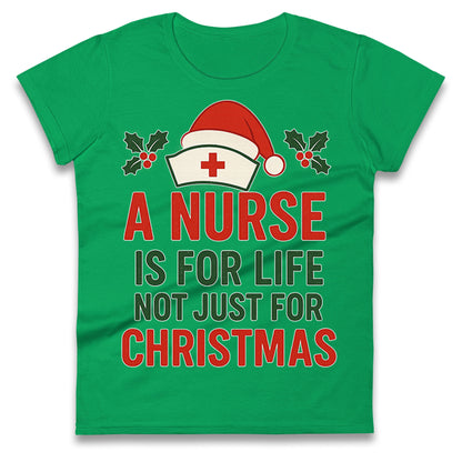 Nursing Christmas Ladies T Shirt