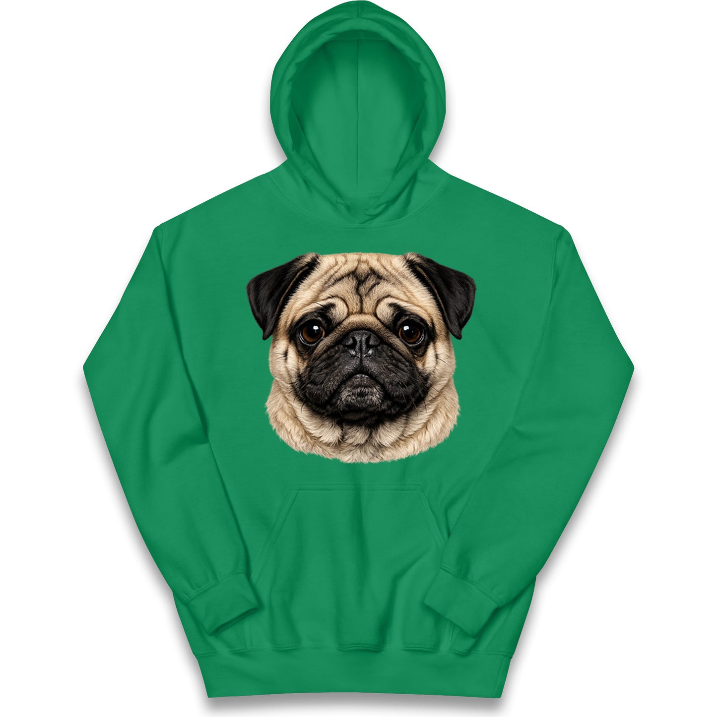 Pug Dog Face Kids Hoodie