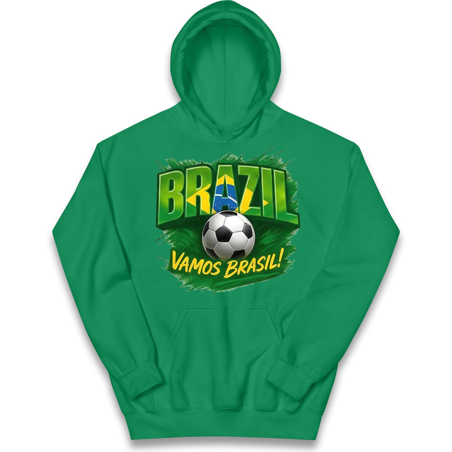 Brazil Retro Football Kids Hoodie