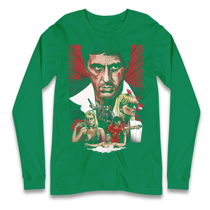 Tony Montana Scarface Long Sleeve Shirt