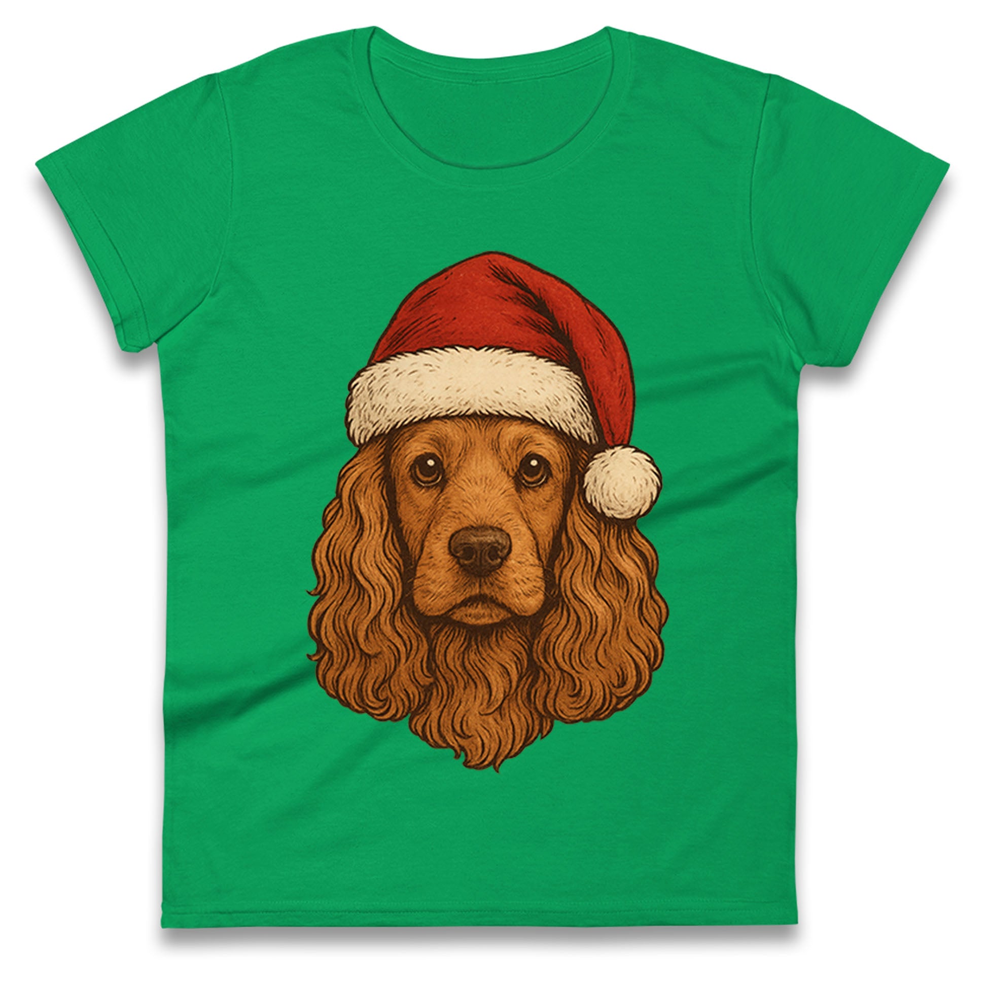 Cocker Spaniel Christmas Ladies T Shirt