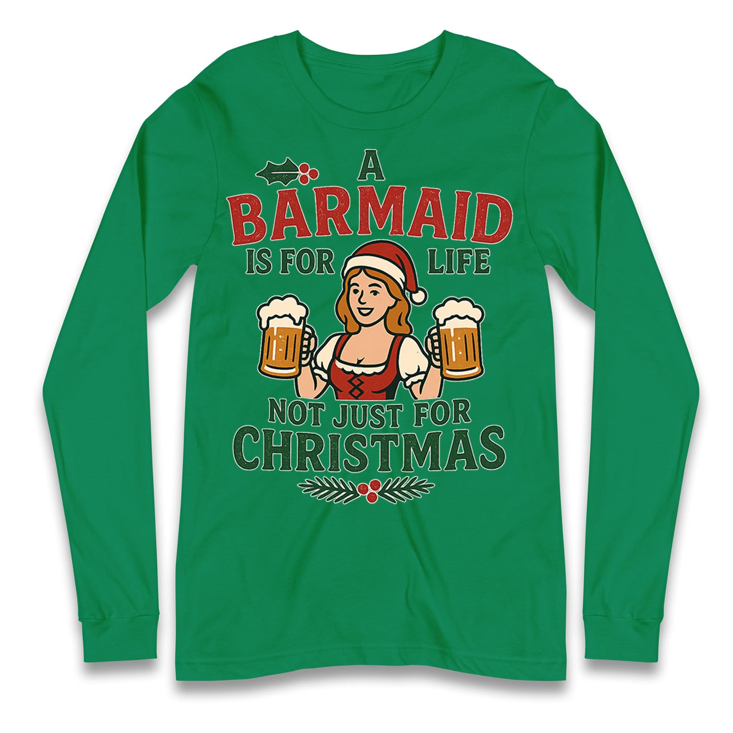 Barmaid Xmas Longsleeve T Shirt