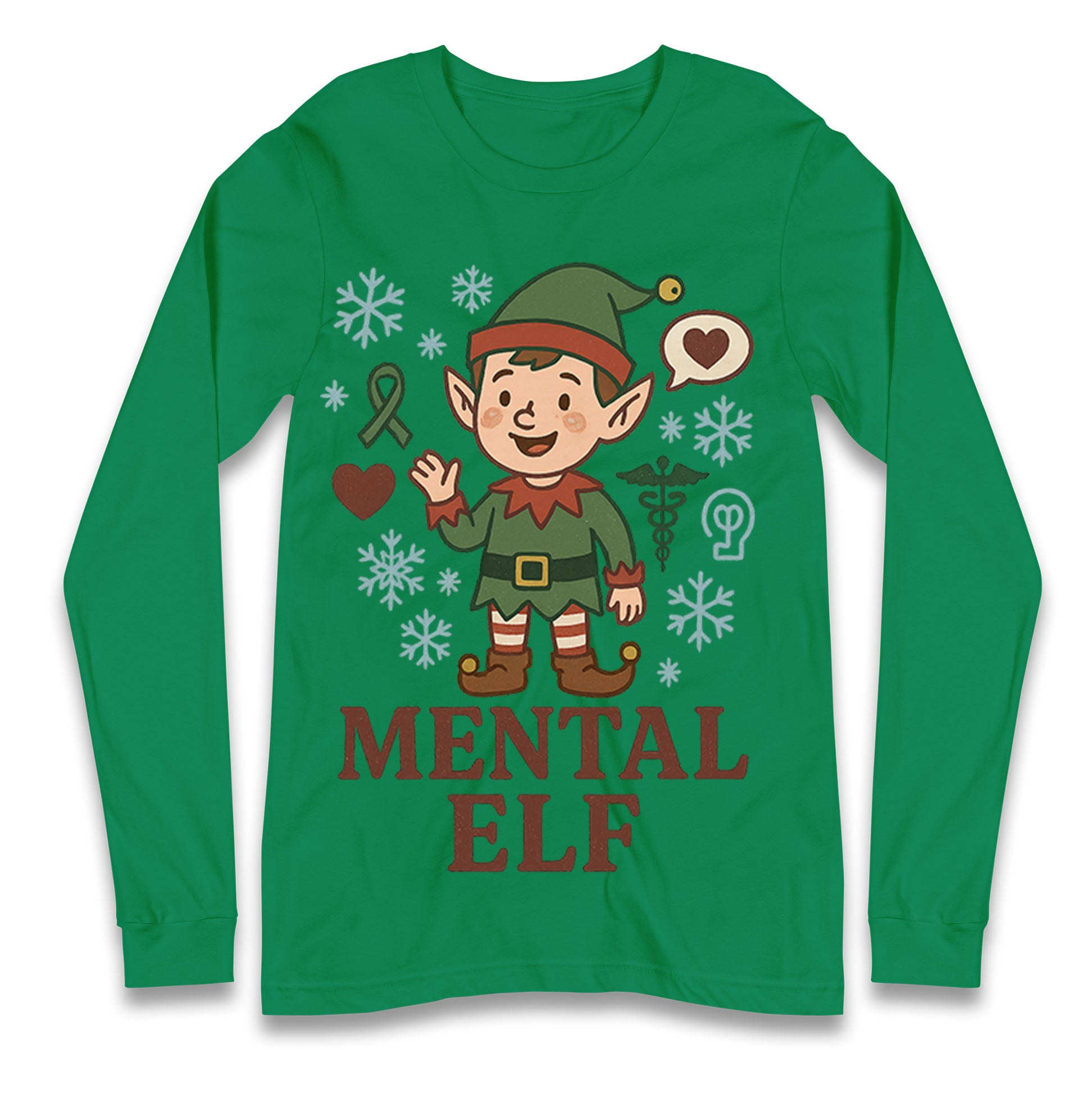 Mental Health Christmas Longsleeve T Shirt 