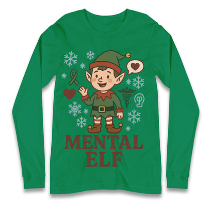 Mental Health Christmas Longsleeve T Shirt 