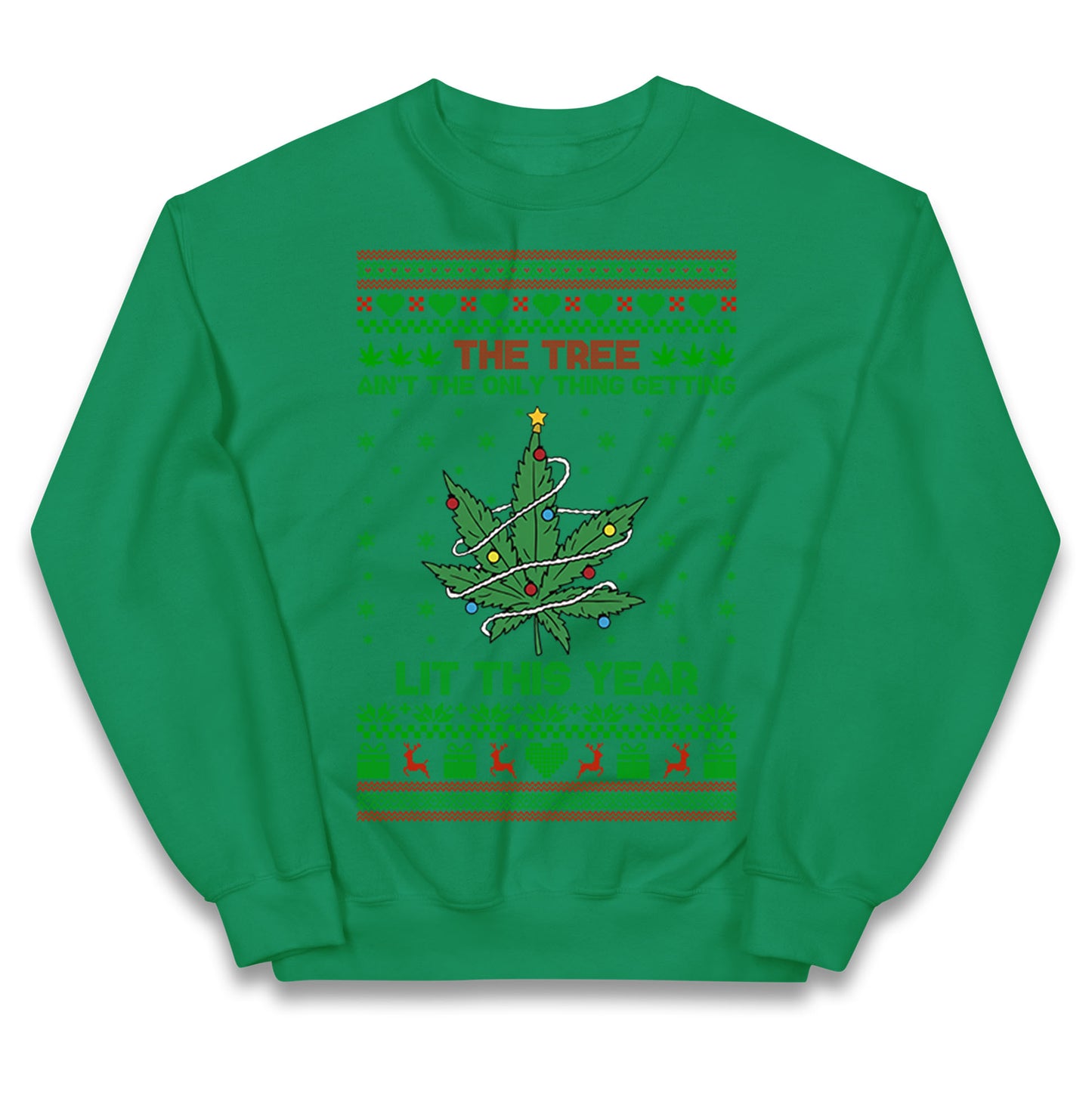 Cannabis Christmas Kids Jumper