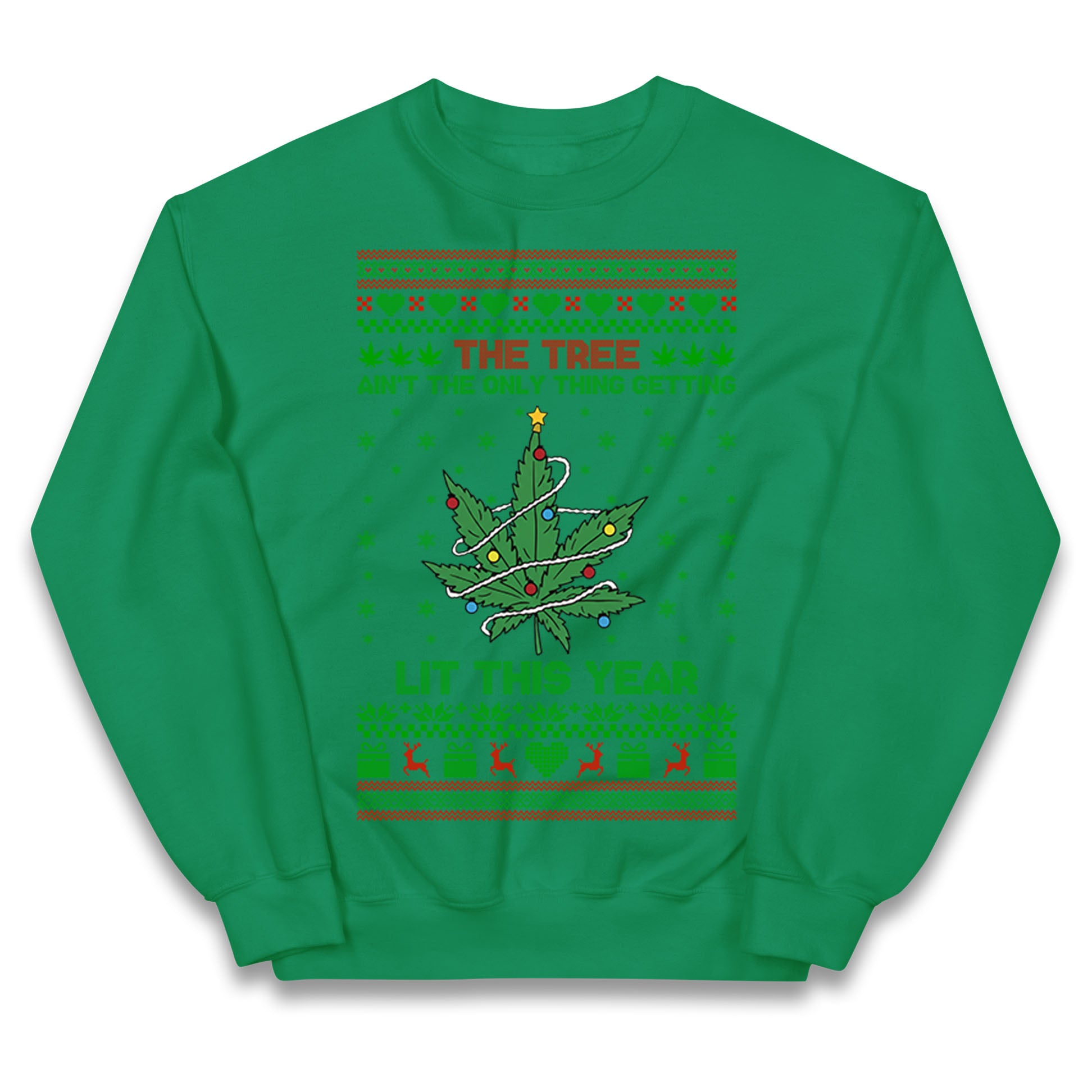 Cannabis Christmas Kids Jumper