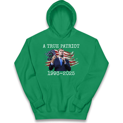 Charlie Kirk Tribute Kids Hoodie