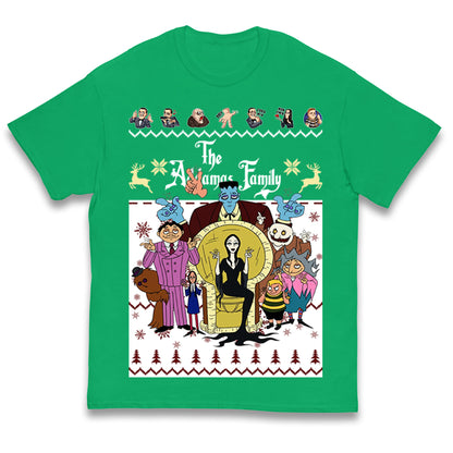 Scary Addams Christmas Kids T Shirt