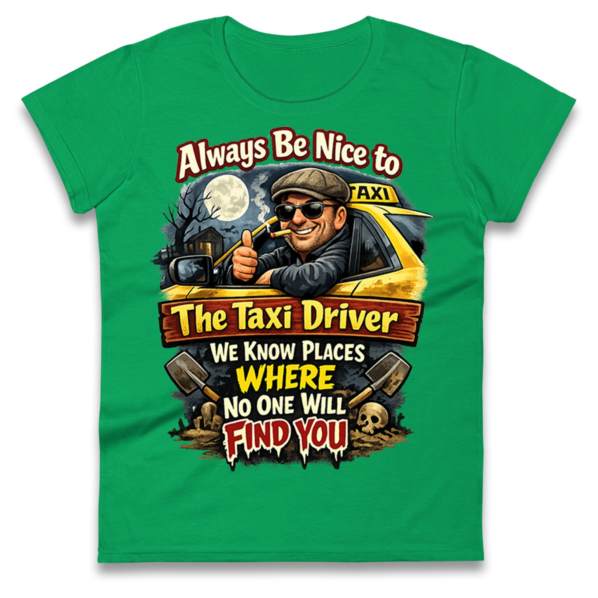 Taxi Driver Ladies T Shirt