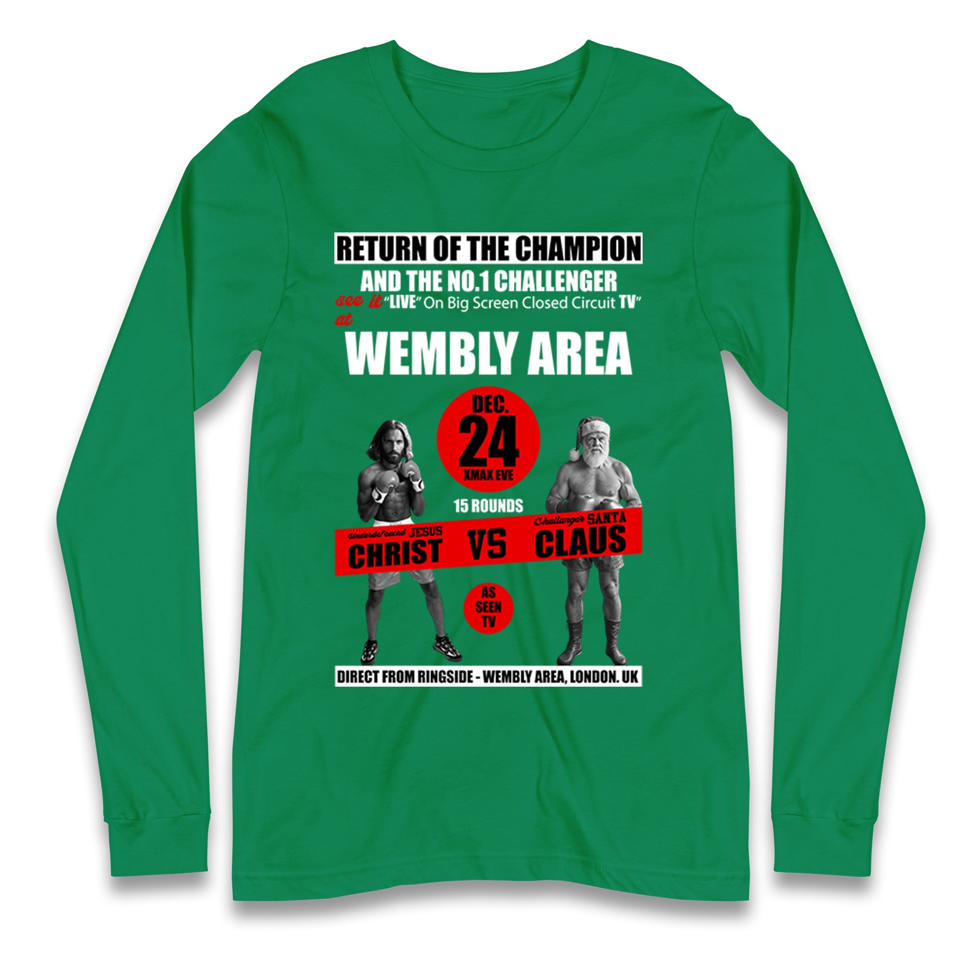Jesus Christ Vs Santa Claus Longsleeve T Shirt