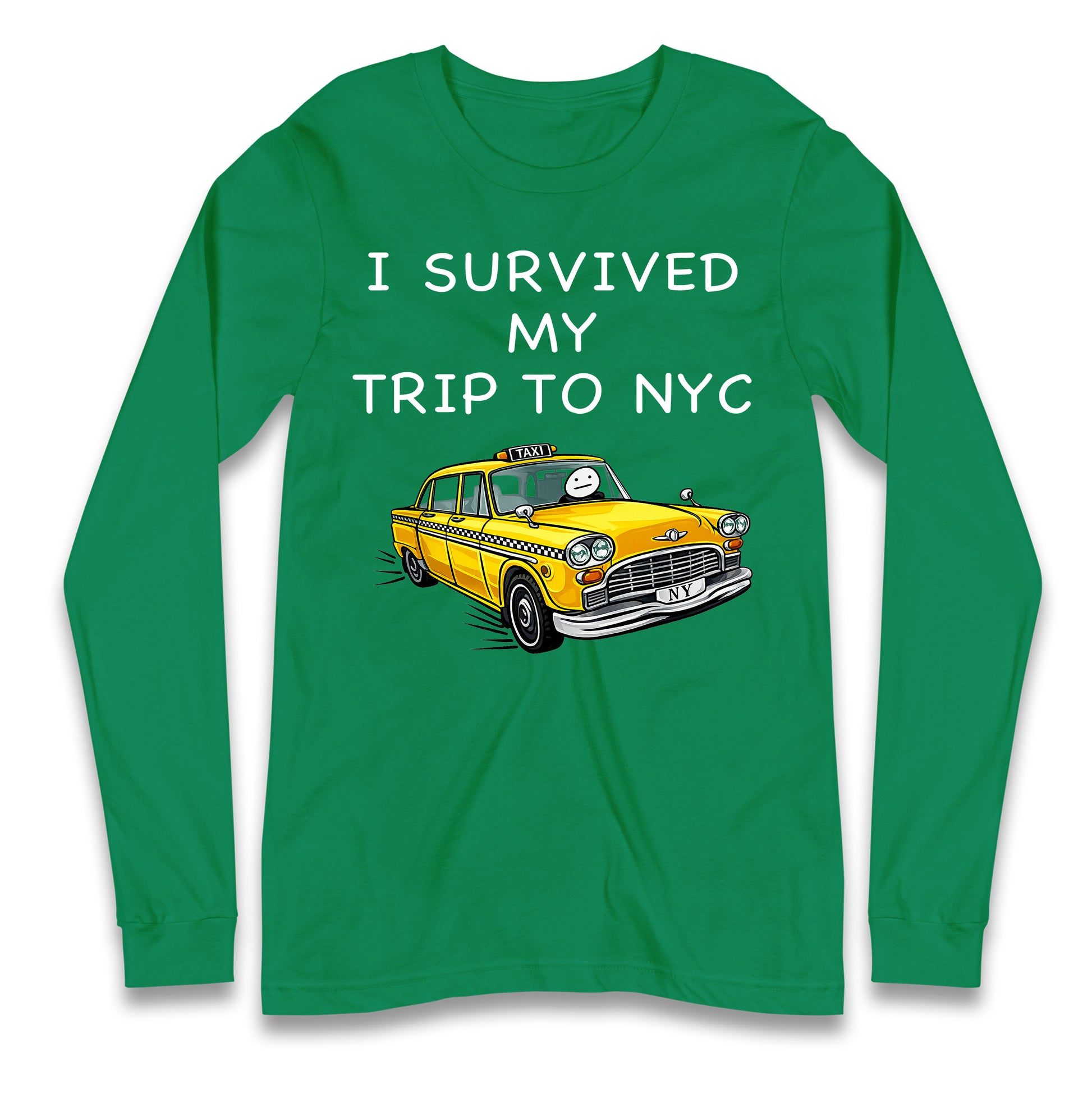 I Survived My Trip To NYC Yellow Taxi Longsleeve Tee