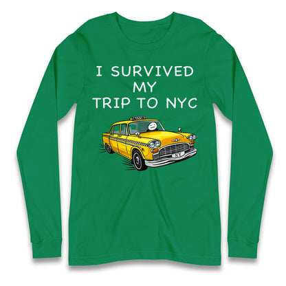 I Survived My Trip To NYC Yellow Taxi Longsleeve Tee