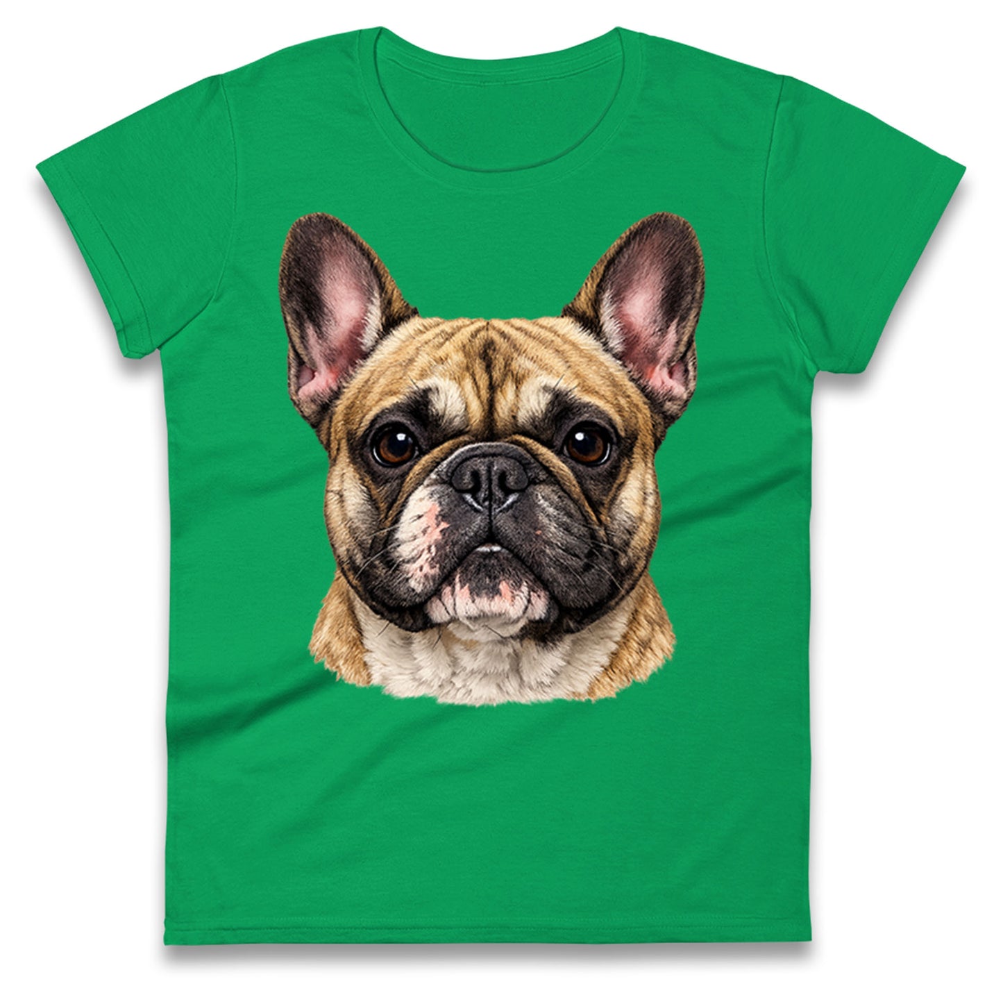 French Bulldog Face Ladies T Shirt