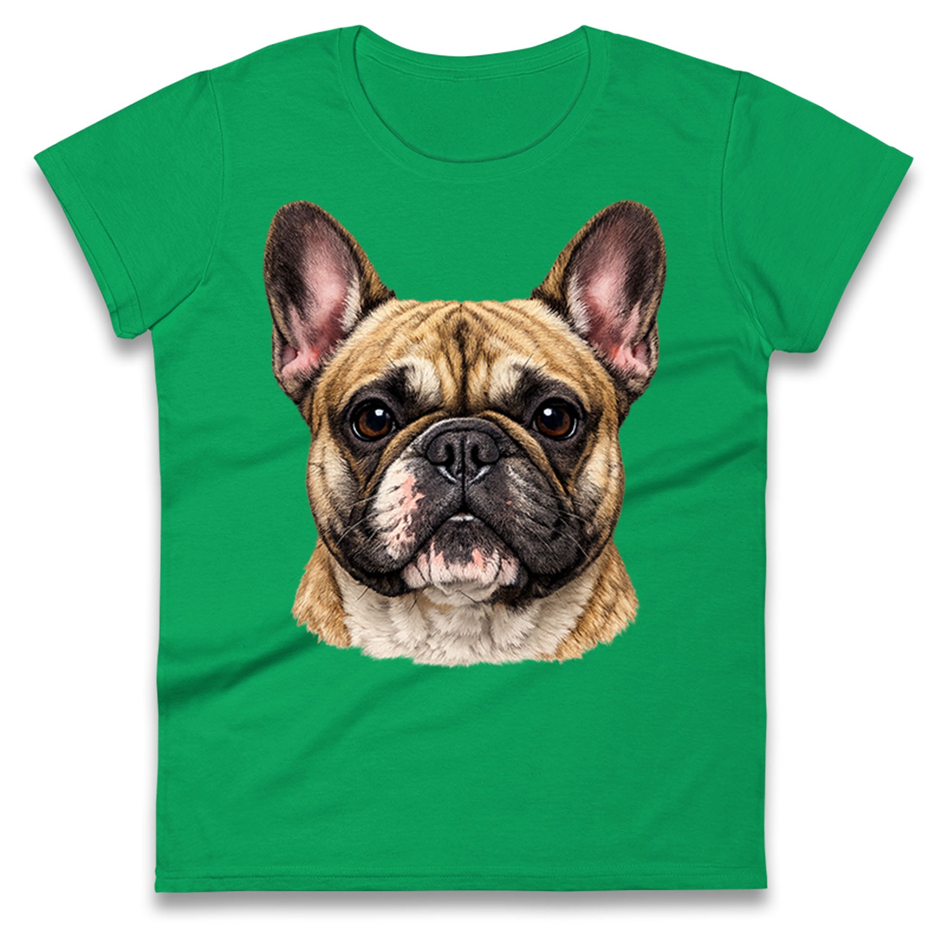 French Bulldog Face Ladies T Shirt