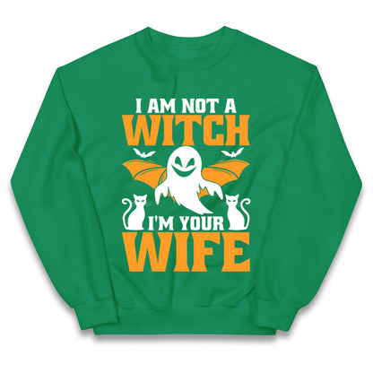 Im Not A Witch Im Your Wife Halloween Jumper
