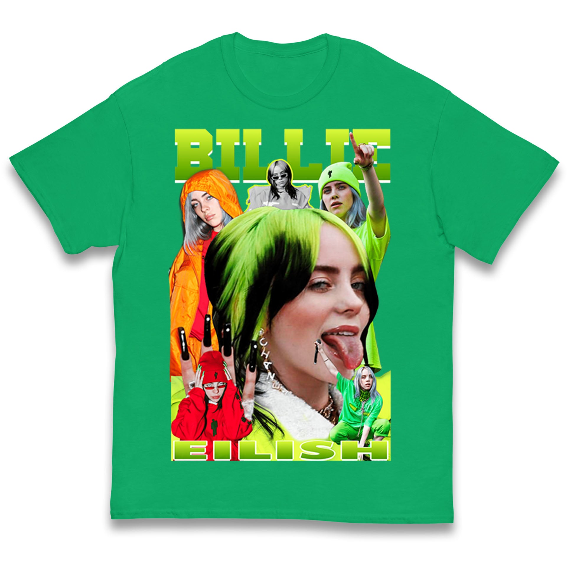 Billie Eilish Green Kids T Shirt