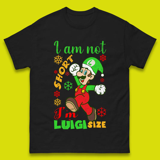 Luigi Size Mario Size Christmas Mens T-Shirt