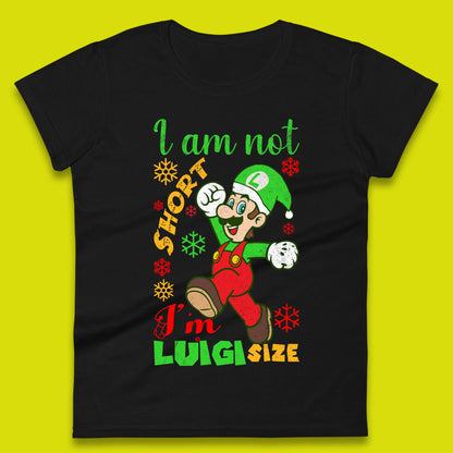 Luigi Size Mario Size Christmas Womens T-Shirt