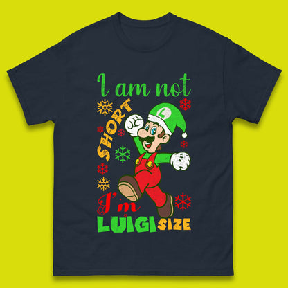 Luigi Size Mario Size Christmas Mens T-Shirt