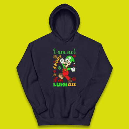 Luigi Size Mario Size Christmas Kids Hoodie
