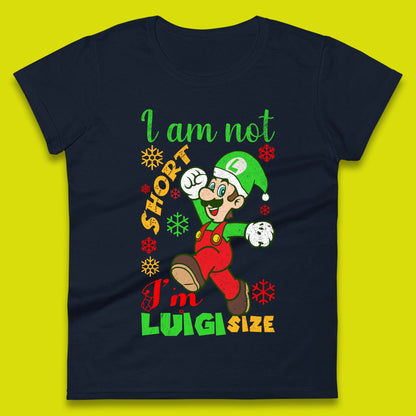 Luigi Size Mario Size Christmas Womens T-Shirt