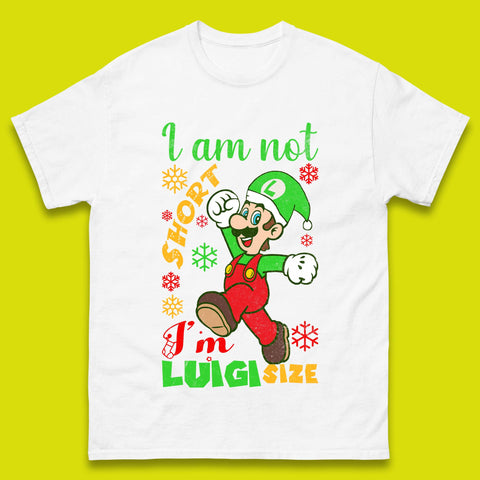Luigi Size Mario Size Christmas Mens T-Shirt