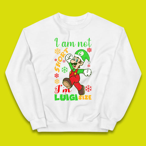 Luigi Size Mario Size Christmas Kids Jumper