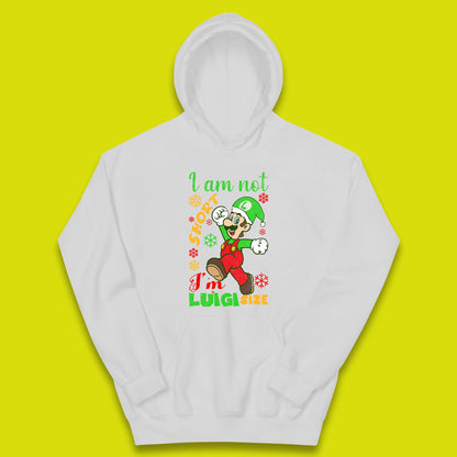 Luigi Size Mario Size Christmas Kids Hoodie
