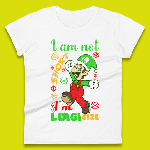 Luigi Size Mario Size Christmas Womens T-Shirt