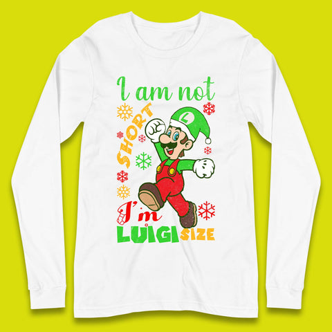 Luigi Size Mario Size Christmas Long Sleeve T-Shirt