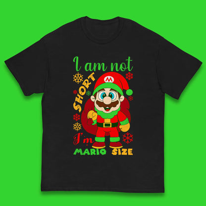 Luigi Size Mario Size Christmas Kids T-Shirt