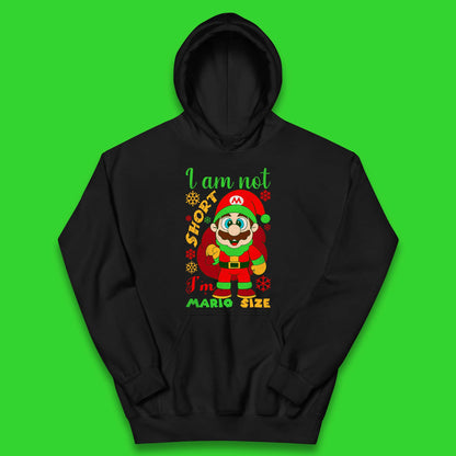 Luigi Size Mario Size Christmas Kids Hoodie