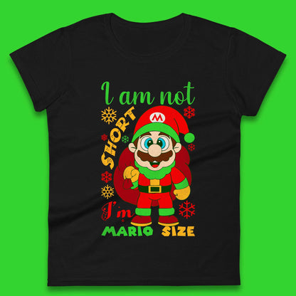 Luigi Size Mario Size Christmas Womens T-Shirt