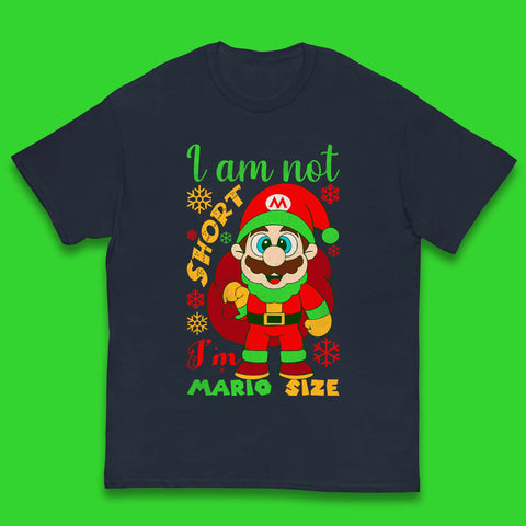 Luigi Size Mario Size Christmas Kids T-Shirt