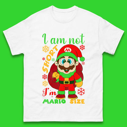 Luigi Size Mario Size Christmas Mens T-Shirt
