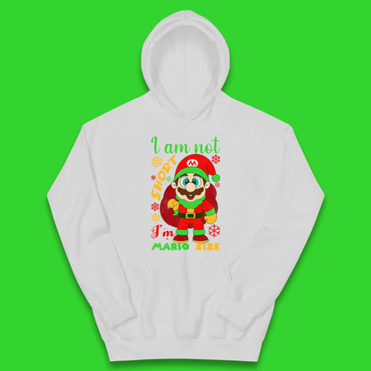 Luigi Size Mario Size Christmas Kids Hoodie