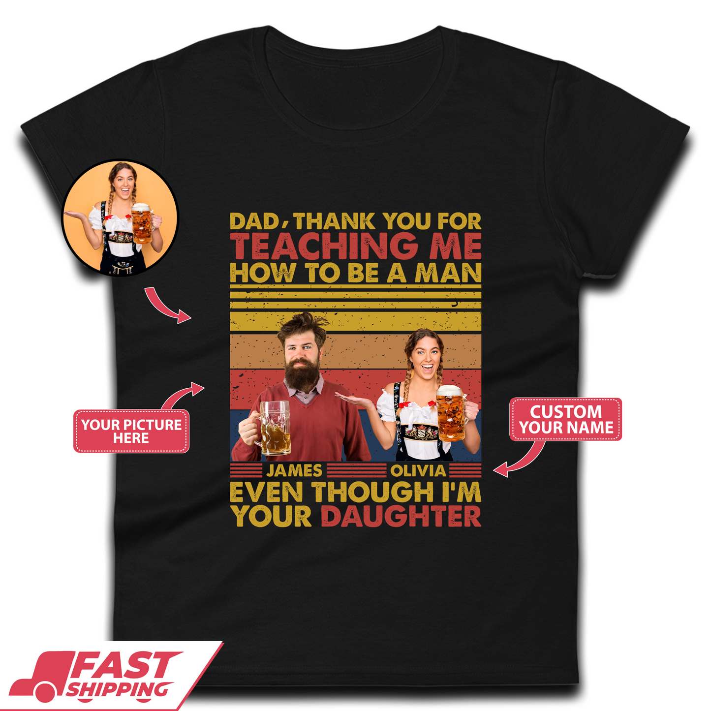 Personalised Thank You For Teaching Me Womens T-Shirt